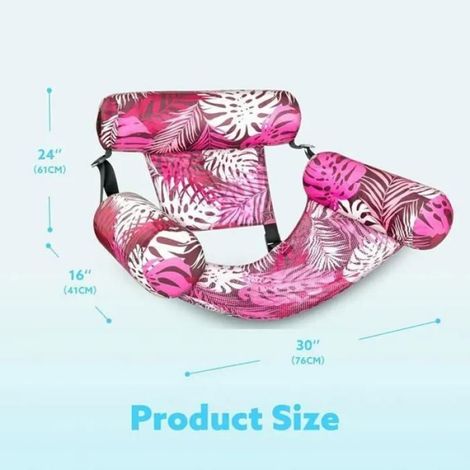 Chaises longues flottantes gonflables pour adultes, lot de 2 sièges flottants pour piscine et fêtes d'été (1/5)