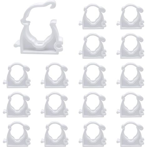 Packung mit 20 Schlauchschellen – Innendurchmesser: 25 mm – Kunststoff – Für Schwimmbäder, Teiche, Waschmaschinen und Gärten (1/5)