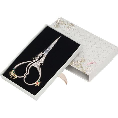 Hohle Nähschere im Vintage-Design, leicht und tragbar, Edelstahl mit scharfen Kanten, Stickschere für Stoffe