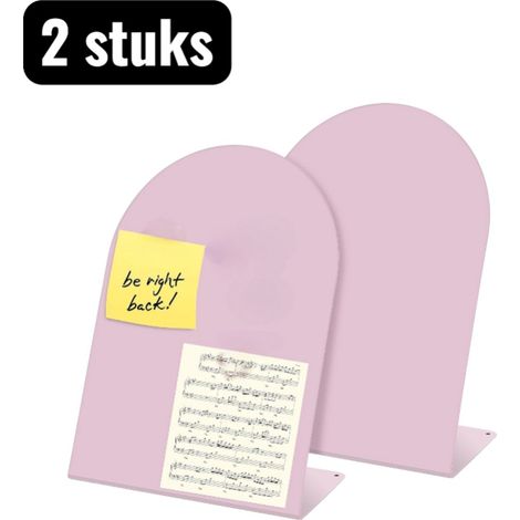 Lot de 2 tableaux magnétiques pour bureau et rangement de notes et photos couleur rose (1/4)