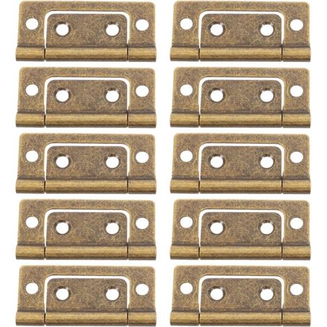 Charnières de porte d'armoire vintage, 10 pièces en fer à forte capacité charge, quincaillerie pour (1/5)