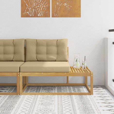 Canapé d'extérieur en bout Blanc 115 x 83 x 73 cm Polyester vidaXL