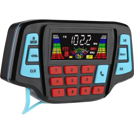 Système audio Bluetooth MP3 étanche pour moto avec haut-parleurs stéréo et support USB/carte mémoire (1/5)