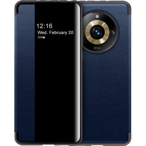 Custodia per Realme 11 Pro 5G / 11 Pro+ 5G con apertura a libro e visualizzazione laterale, blu