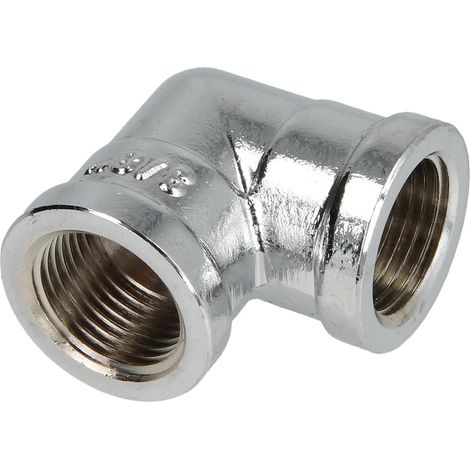 Coude 90° FF/FF 3/8'' laiton chromé