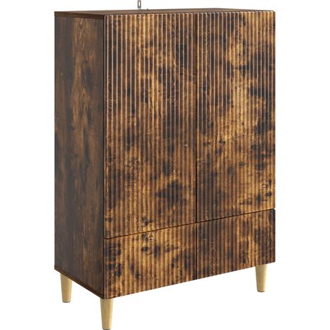 Sideboard Smoked Oak 66 x 34.5 x 95 cm Engineered Wood vidaXL
