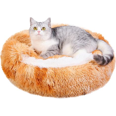 Grotte de panier pour chat - Lits pour animaux de compagnie Lits pour chats  Lit de grotte pour chat, petit lit pour animal de compagnie, maison en peluche douce avec antidérapant, lit pour chat