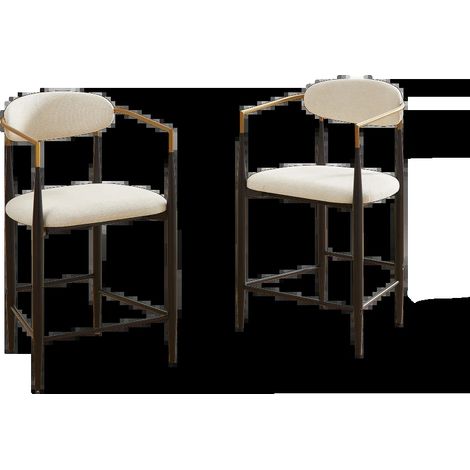 Silla de comedor, diseño que ahorra espacio, asiento cómodo, 2 piezas-D (1/2)