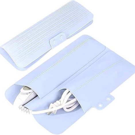 Pochette de rangement en silicone résistant à la chaleur pour lisseurs, Pochette de rangement pour fers à friser, Fer à friser en silicone, Tapis/pochette en silicone résistant à la chaleur (1/5)