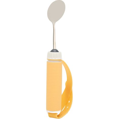 Cuillère pour patient handicapé, prise en main facile, en acier inoxydable sûr, aide à l'alimentation, vaisselle adaptée pour l'arthrite (1/5)