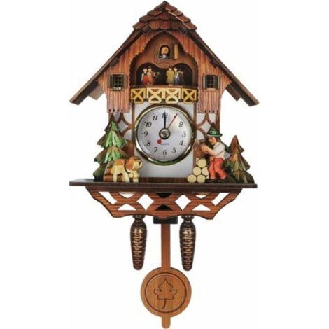 Horloge d'horloge de forêt noire avec quartzwerk et appel au coucou, un (1/4)