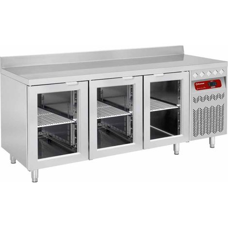 Table réfrigérée murale ventilée 3 portes vitrées GN - Diamond (1/5)