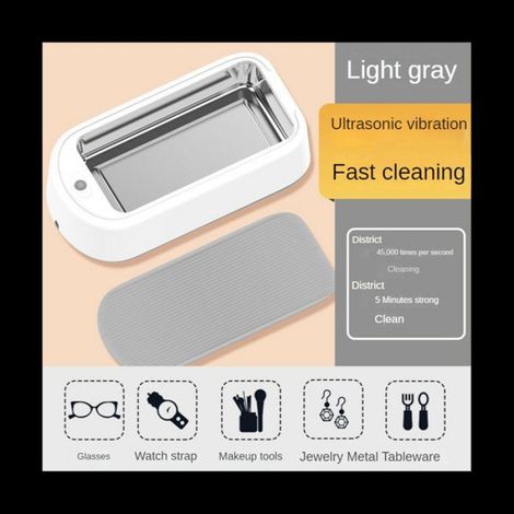Machine de Nettoyage à Ultrasons à Haute FréQuence Vibration Wash Cleaner Lavage Lunettes Montre Lavage Anneau (1/5)