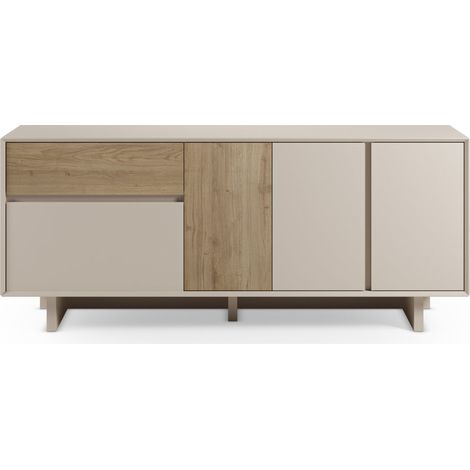 ARKA - Buffet 4 portes 180 cm en mélamine - Beige