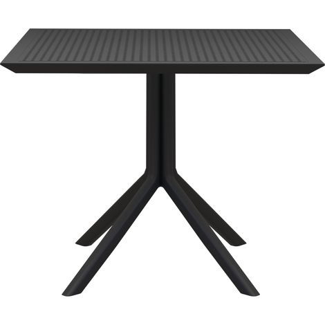 Plastic carré jardin table table de table balcon salon diverses couleurs Couleur : Noir (1/5)