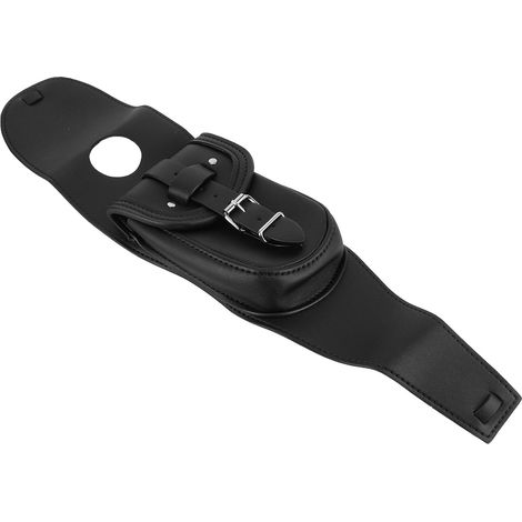 Housse de réservoir moto en cuir PU noir avec poche, protège-réservoir pour accessoire moto (1/5)