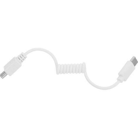 Câble de Charge Spiralé Usb-c Mini USB vers Type-c, Cordon Rétractable Portable Pc-abs Blanc pour Téléphone, Anti-vol, Espaces Publics et Événements (1/5)