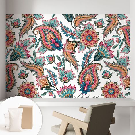 Papier peint intissé mural pour salon chambre à coucher tendance et originale - Colle incluse gratuite Motif oriental 104x70 cm (1/5)