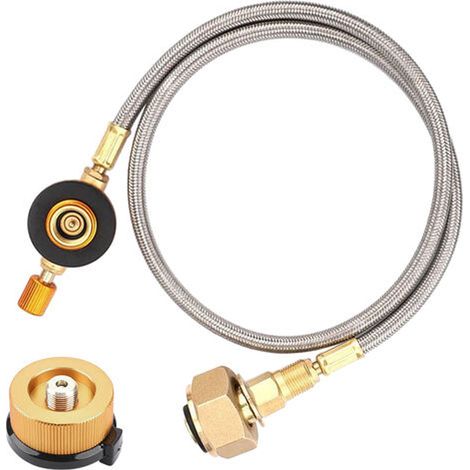 Adaptateur Gonflable - Tube de Remplissage Métallique pour Bouteille de Gaz - Pour Camping et Extérieur - 1 Pièce