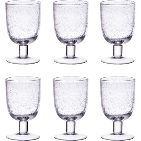 Table Passion - Verre à pied 28 cl Luberon bullé transparent (lot de 6)