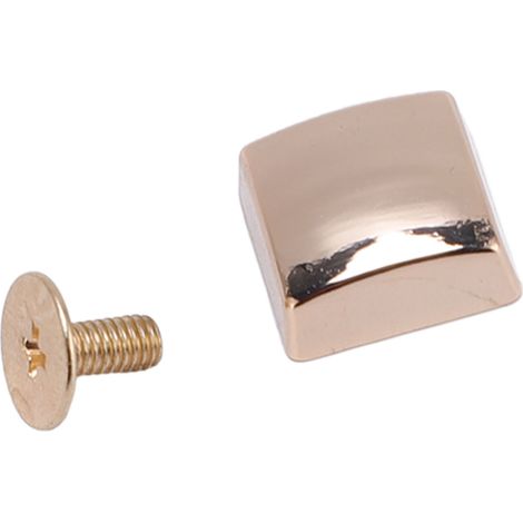 30 rivets à vis carrés pour sacs à main, ceintures et accessoires en cuir pour talons hauts, en alliage de zinc de 12 mm avec vis en fer PH de 6 mm, finition or. (1/5)