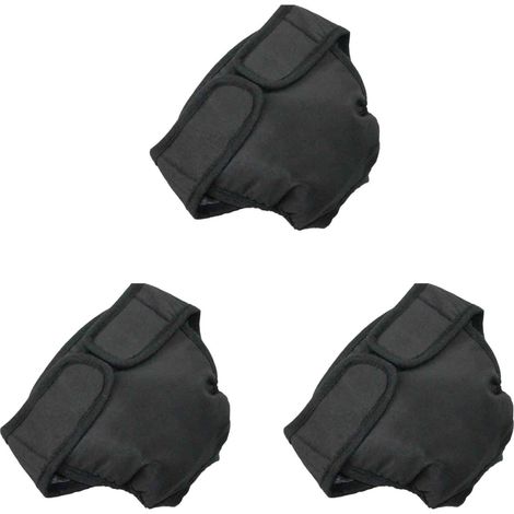 Couche Pour Chien Réutilisable - Tissu Coton Doux - Ajustable Avec Velcro - Pour Femelles En Chaleur Ou Incontinence - Lot De 3 (1/5)