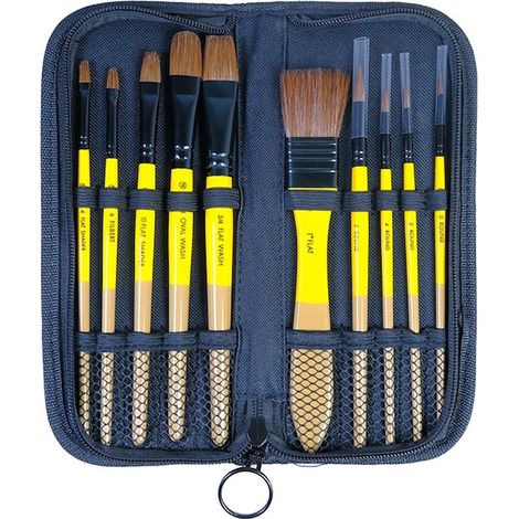Set de brosse à peindre, KkvoGmle, cheveux synthétiques, poignée en bois, 21,5x9,6cm, polyvalent et pratique (1/3)