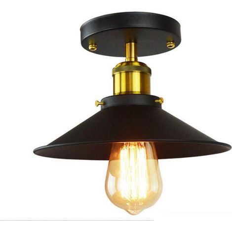 Plafonnier créatif pour salon, couloir, porche, style rétro, inspiration robe noire, lampe de grange