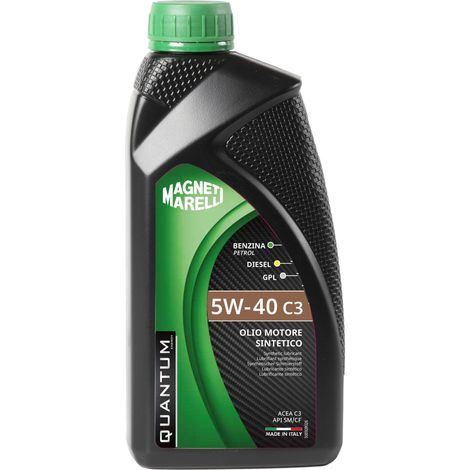 QUANTUM ENERGY Olio Lubrificante Marelli 5W40 C3 Sintetico 1L Auto Originale (1/5)