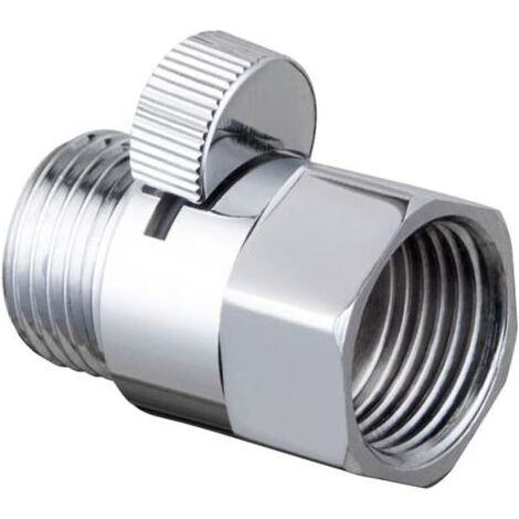 Vanne d'arrêt interrupteur pour tête de douche, connecteur fileté G1/2, contrôle de débit, fixation standard, pièce unique (1/5)