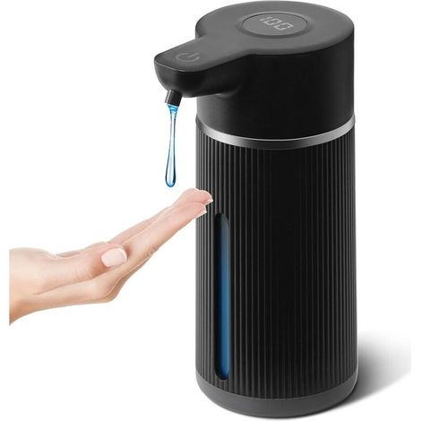 Distributeur de Savon Automatique Distributeur de Savon Électrique Montage Mural Automatique avec USB, Rechargeable pour Salle de Bain, Cuisine B (1/4)