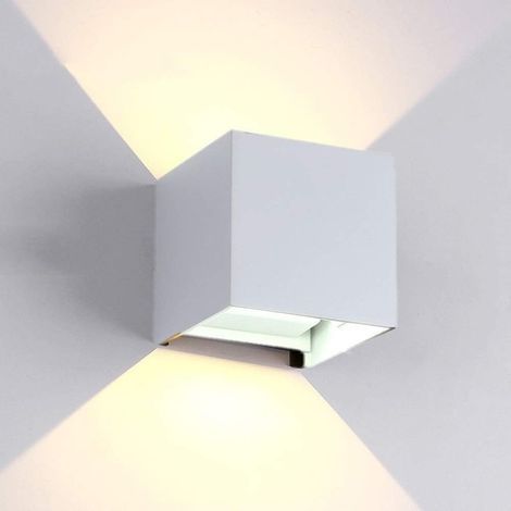 Wandleuchte, modische Aluminium-Wandleuchte, rostfrei, wasserdicht, Außenbeleuchtung, Balkon, Garten, Flur, Korridor, 12 W, 110 V, 240 V (1/5)