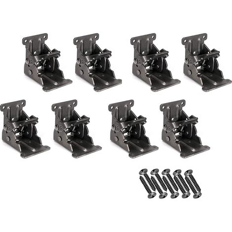 Charnière Pliante Autobloquante Supports de Pieds de Table Rabattable Support Pliable Raccords de Jambe Accolade de Coin pour Établi Pliant en Fer avec Bronze Foncé Paquet de 8