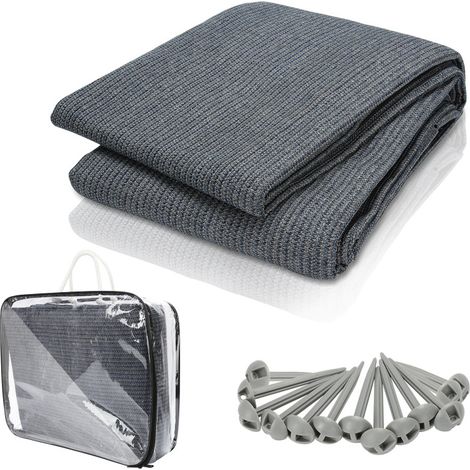 SWANEW Tappeto da esterno Tappeto da Tenda Tappeto da Viaggio da Campeggio Tappeto da Gazebo per Caravanna 300X600cm Blu-grigio