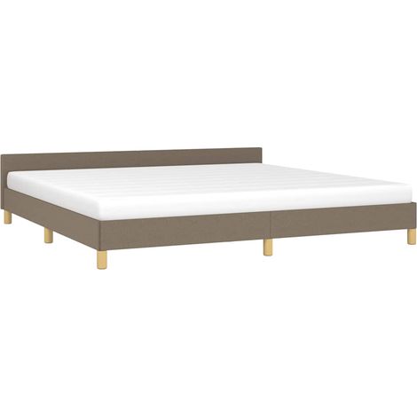 vidaXL Giroletto senza Materasso Tortora 200x200 cm in Tessuto (1/4)