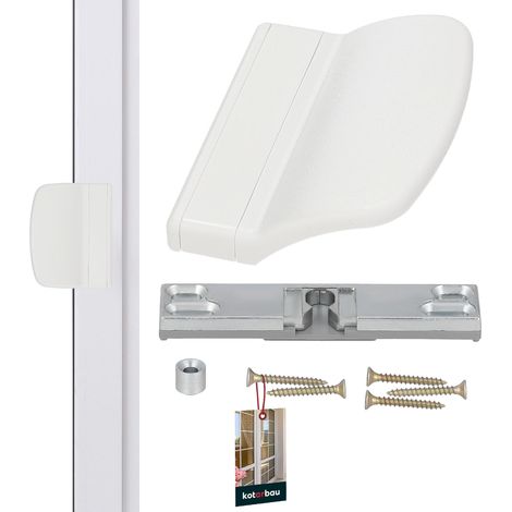 KOTARBAU chiusura per porta balcone pratica maniglia per porta balcone bianca sicura per fumatori effetto porta terrazza maniglia per balcone chiusura maniglia universale (1/5)