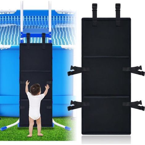 Housse de protection pour échelle de piscine 38 x 78 cm, protection pour échelle de piscine hors sol pour empêcher les enfants de grimper et de tomber, protection pour échelle de lit superposé (1/5)
