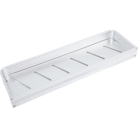 Étagère de salle de bain en aluminium, murale, compartiment de rangement sans perçage pour WC avec crochet, 40 cm (1/5)