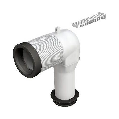 CURVA A L PER COLLEGAMENTO AL PAV. BRIDA IN PLASTICA Misura: Diam. 90-110 mm