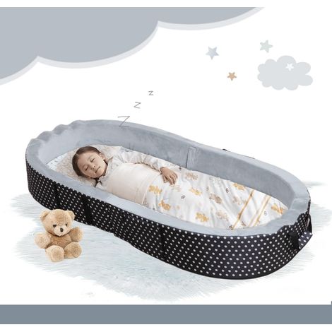 Kontarboor – Lit de voyage pliable pour enfant – Matelas compact 120x60cm – Housse imperméable – Transport facile en vacances et camping (1/5)