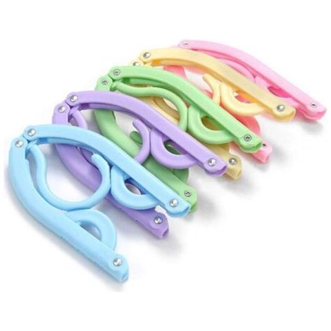 FENOPLASTICA10 Pcs Cintres de Voyage - Cintres Portables Pliants Accessoires de Voyage Pliable Séchoir à Linge pour Voyage (1/4)