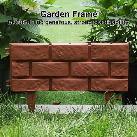 Bordure De Jardin - Bordure En Plastique PP Effet Brique - Pour Pelouse Et Massif Fleuri - 30 X 43 Cm - 1 Pièce (1/5)
