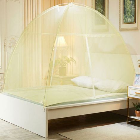 Moustiquaire Dôme - 120 x 200 cm - Fermeture Éclair Intégrale - Pop Up Automatique - Pour Lit et Camping (1/5)