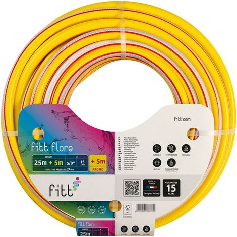 Manguera Flora Amarilla Diámetro 15mm 25m + 5m Gratis - Fitt