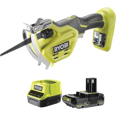 Pack RYOBI Elagueur à main RY18PSA-0 - 18V One+ - 1 Batterie 2.0Ah - 1 Chargeur rapide