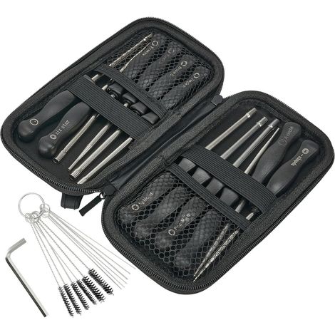 Kit de tournevis de réglage de pour outils électriques à 2 temps avec 12 tournevis interchangeables et composants de nettoyage intégrés (1/4)