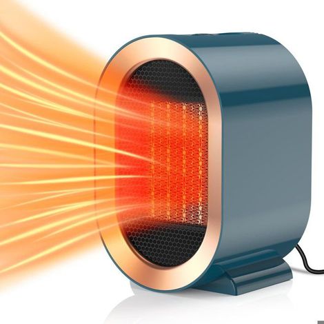 Radiateur soufflant 1200W silencieux pour salle de bain - Faible consommation d'énergie - Vert (1/5)