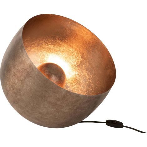 Lampe saloon dorée en métal design chaleureux et élégant - Doré effet métal vieilli (1/5)