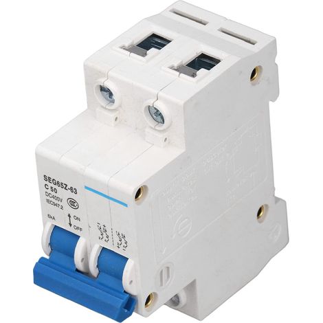 Interruttore automatico CC miniaturizzato, sicuro 600 V, per circuiti fotovoltaici, ad alta efficienza, con contatti robusti, capacità di interruzione di 6 kA e involucro ignifugo per pannelli solari (1/5)
