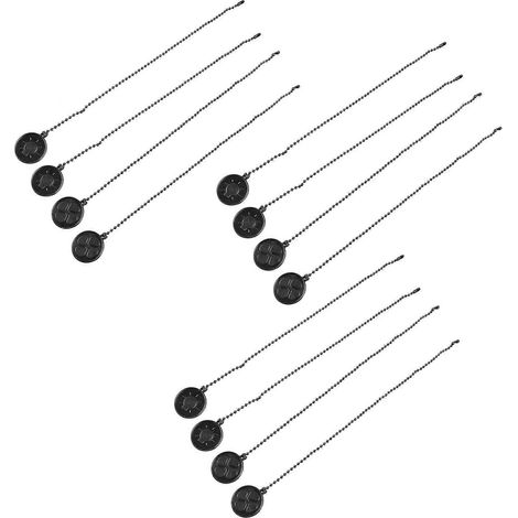 12-teiliges Deckenventilator-Zugketten-Set, Deckenventilator-Zugkettenverlängerung für Glühbirne und Ventilatormuster (1/5)